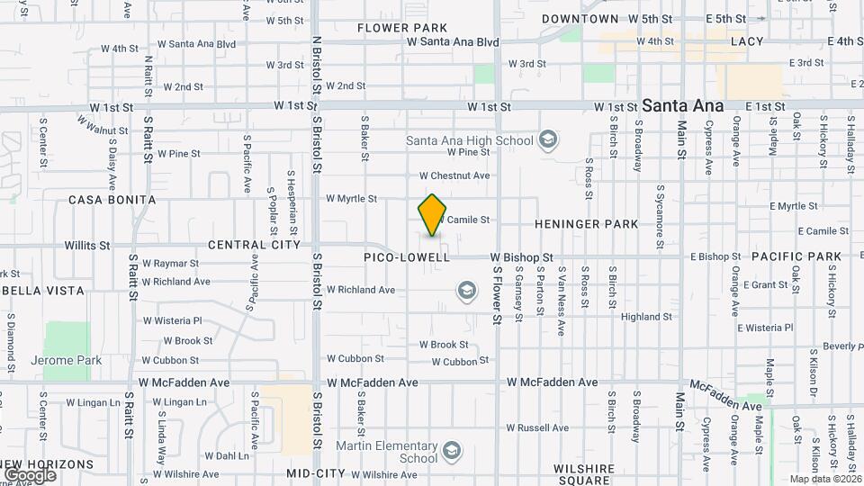 1021 W Bishop St Map and Location Details