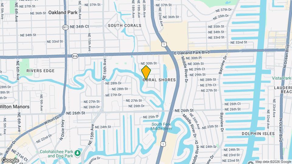 2801 Coral Shores Dr Map and Location Details