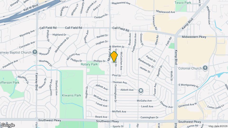 4330 Cunningham Dr Map and Location Details