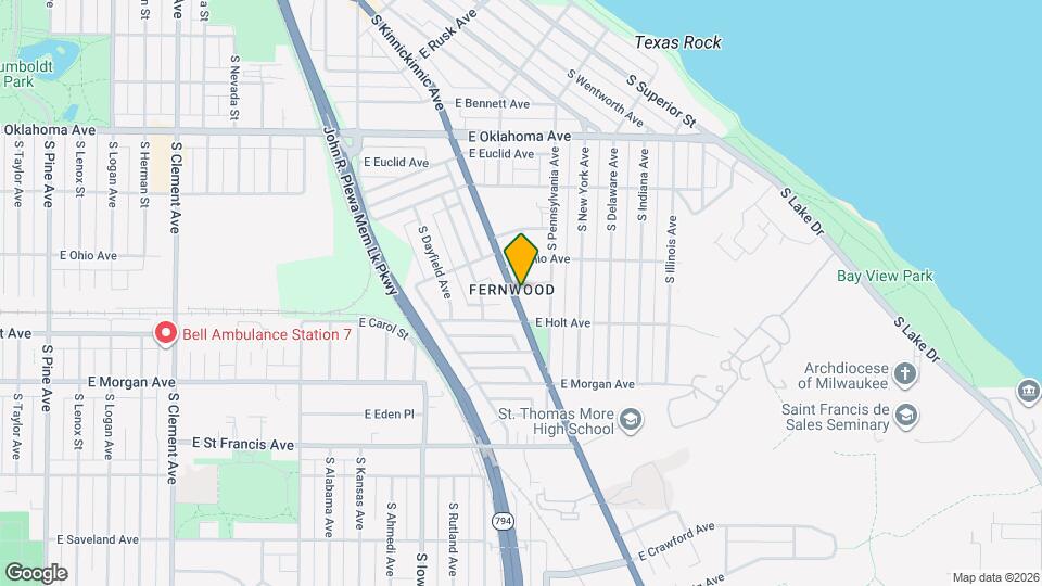 3360 S Kinnickinnic Ave, Unit Lower Map and Location Details