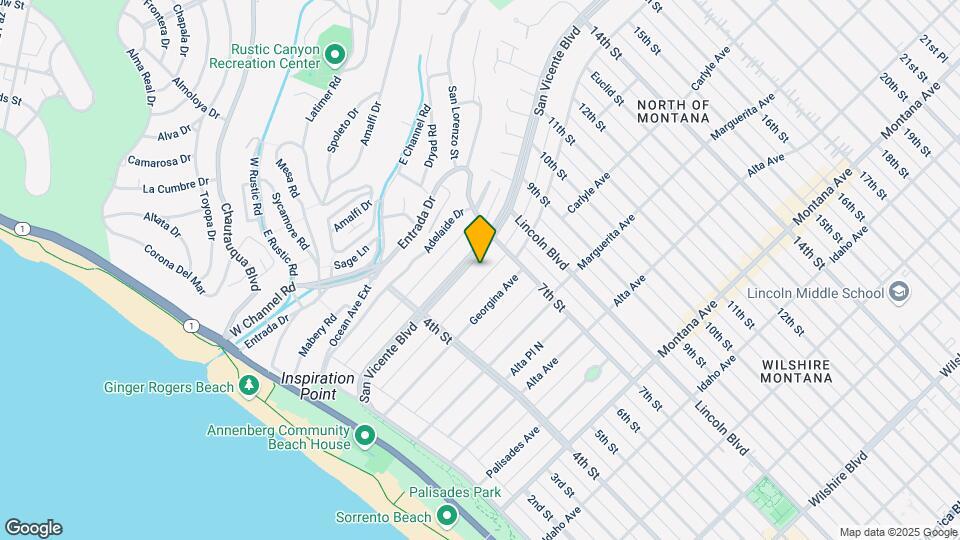 540 San Vicente Blvd Map and Location Details