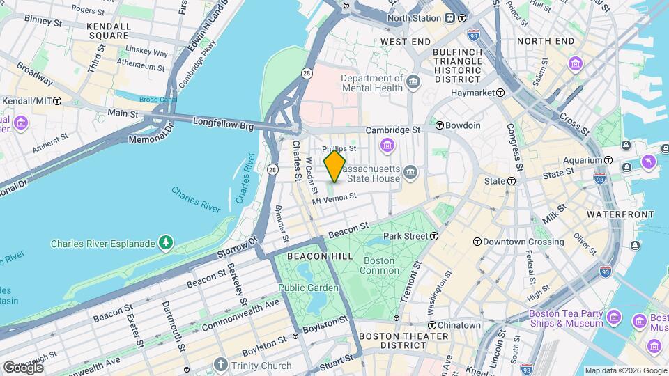 13 Louisburg Sq, Unit A Map and Location Details