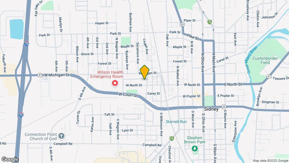 203 N Highland Ave Map and Location Details