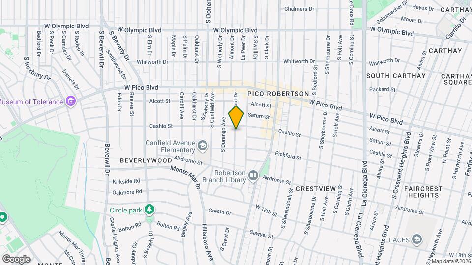 1516 S Crest Dr Map and Location Details