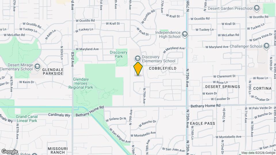 7925 W Claremont St Mapa y Detalles de la Ubicación