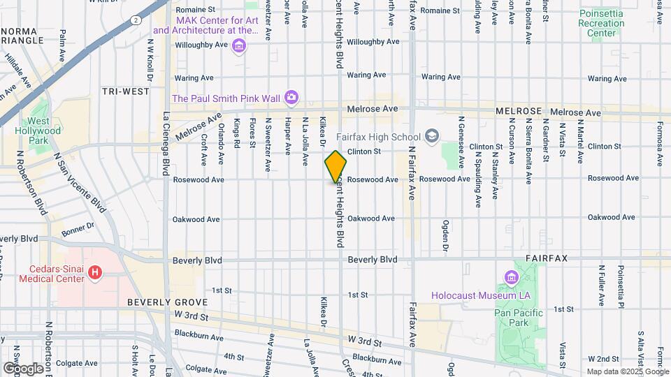 455 N Crescent Heights Blvd Map and Location Details