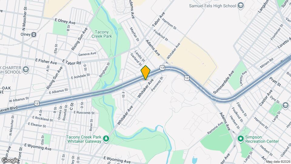 4123 E Roosevelt Blvd, Unit #2 Map and Location Details