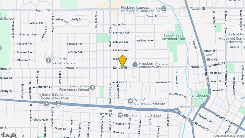 1506 School St Map and Location Details