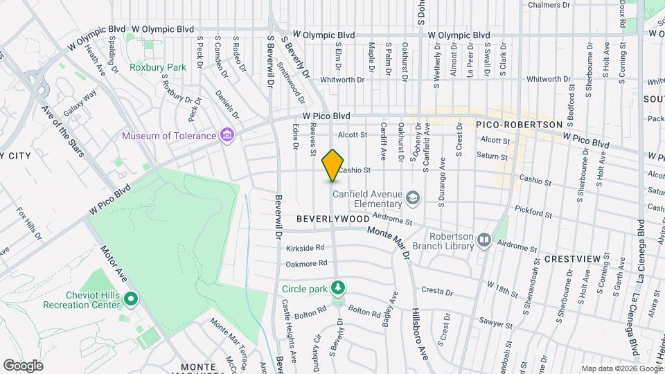 1532 S Beverly Dr, Unit 1532 Map and Location Details