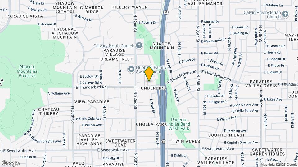 3302 E Thunderbird Rd Map and Location Details