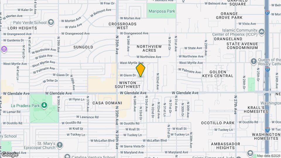 3308 W Cactus Wren Dr Map and Location Details