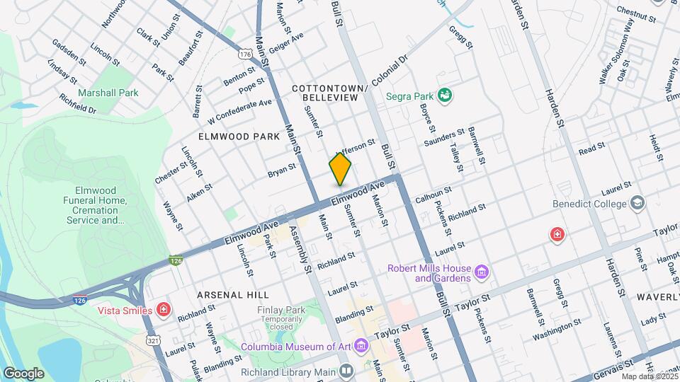 2107 Sumter St, Unit B Map and Location Details