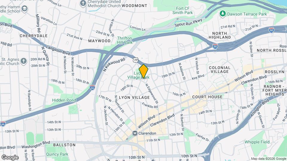 1811 N Edgewood St Map and Location Details