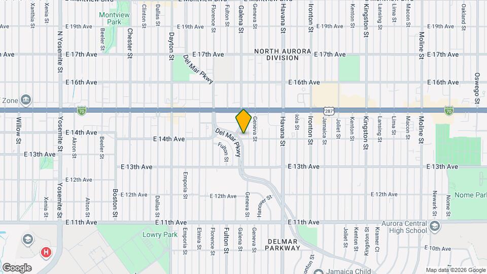 10207 E 14th Ave Mapa y Detalles de la Ubicación