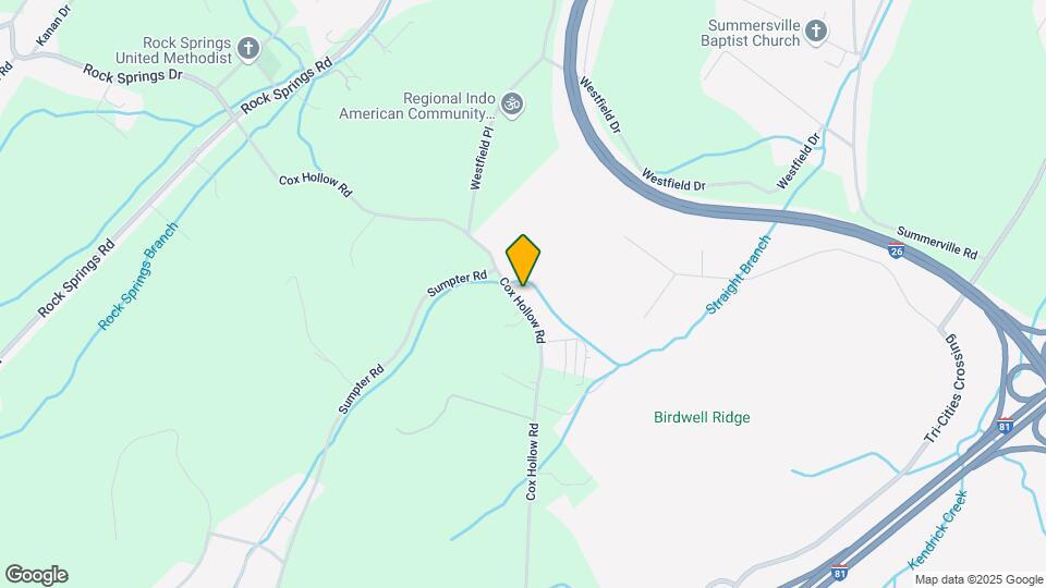 495 Cox Hollow Rd Map and Location Details