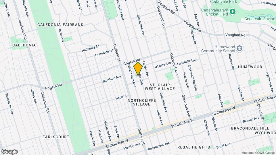 344 Northcliffe Blvd Map and Location Details