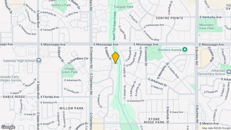1228 S Idalia St Map and Location Details