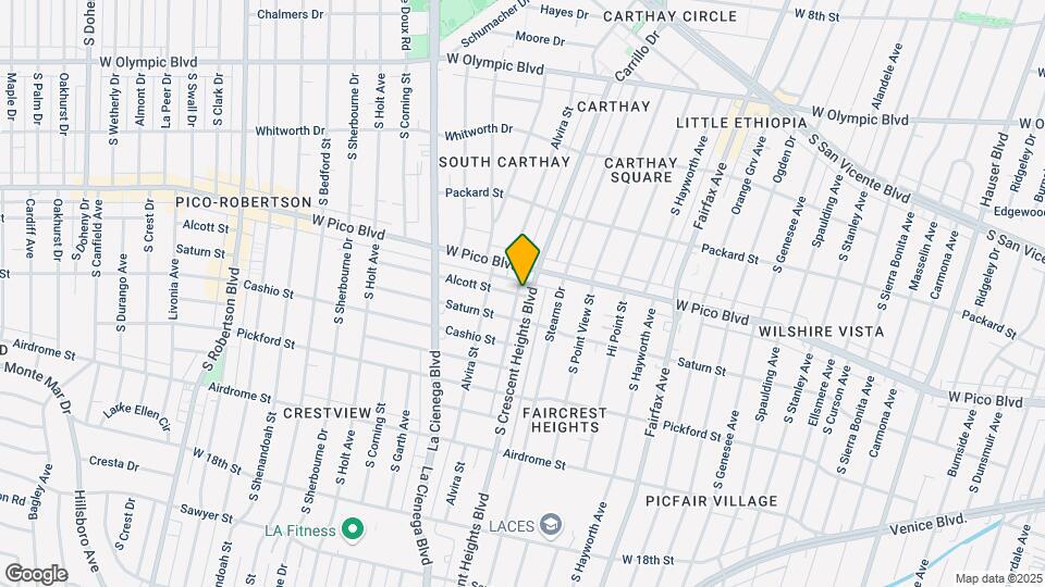 1423 S Crescent Heights Blvd. Mapa y Detalles de la Ubicación