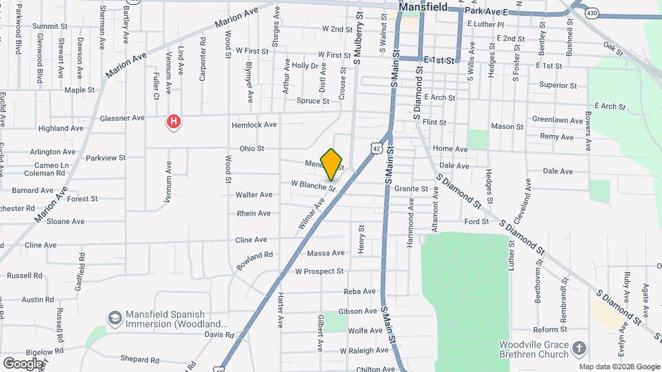 98 W Blanche St Map and Location Details