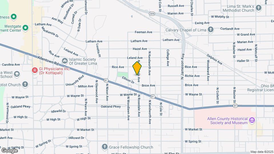 509 N Rosedale Ave Map and Location Details