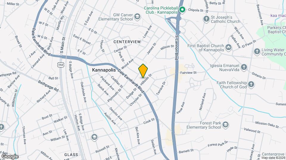 607 Hillside St Map and Location Details