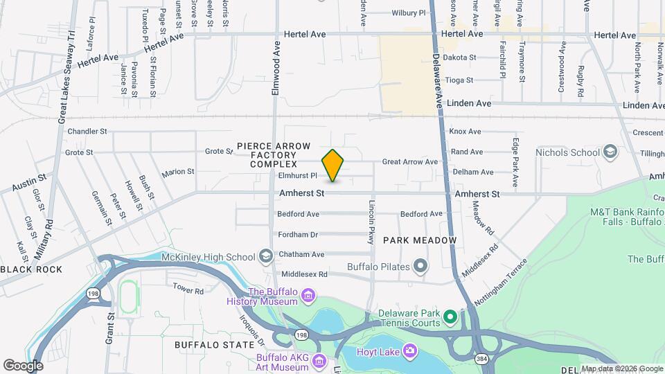 800 Amherst St Map and Location Details