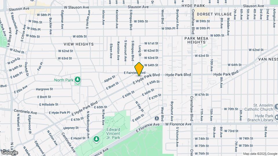 1057 E Hyde Park Blvd Map and Location Details