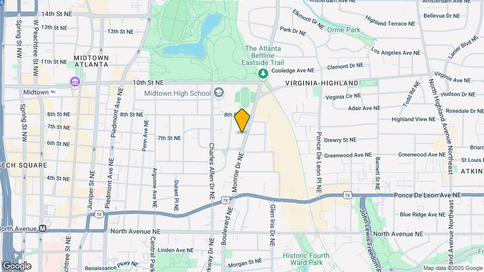 860 Monroe Dr Map and Location Details
