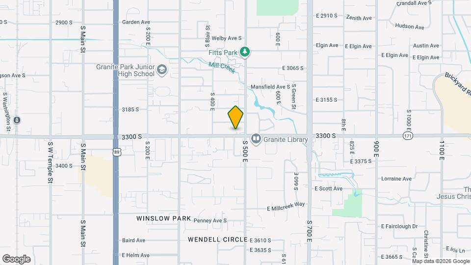 465 E 3300 S Map and Location Details