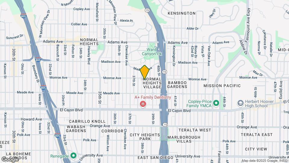 4482 38th St, Unit A Map and Location Details