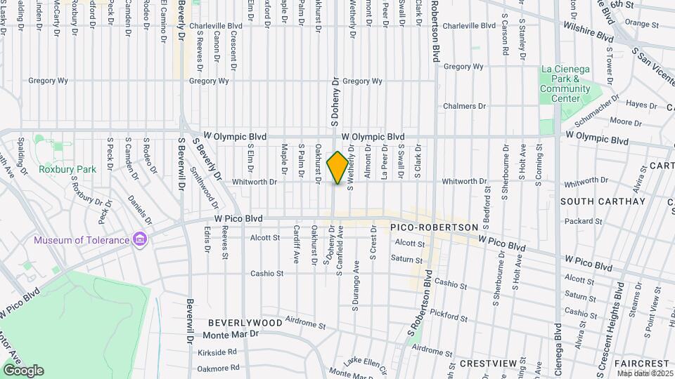 1112 S Doheny Dr Map and Location Details