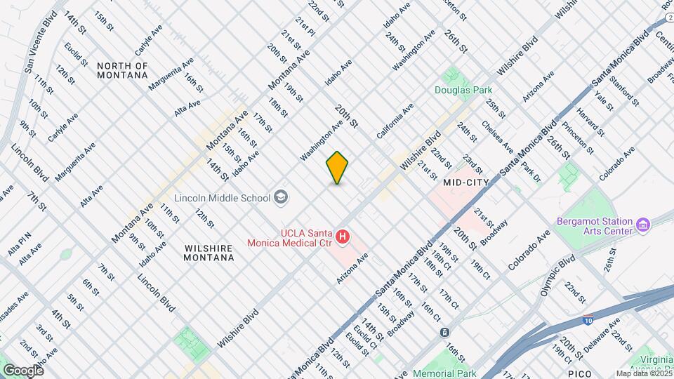 1111 17th St #D in Santa Monica Map and Location Details