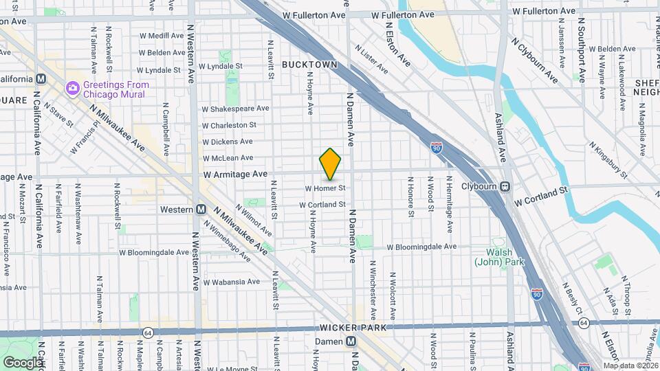 2034 W Homer St, Unit 1 Mapa y Detalles de la Ubicación