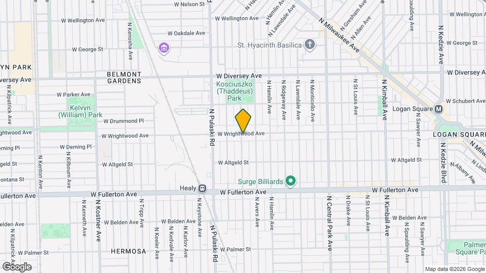 3859 W Wrightwood Ave Map and Location Details