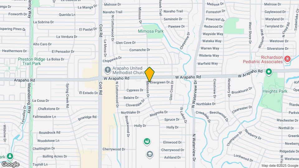 1241 Evergreen Dr Map and Location Details