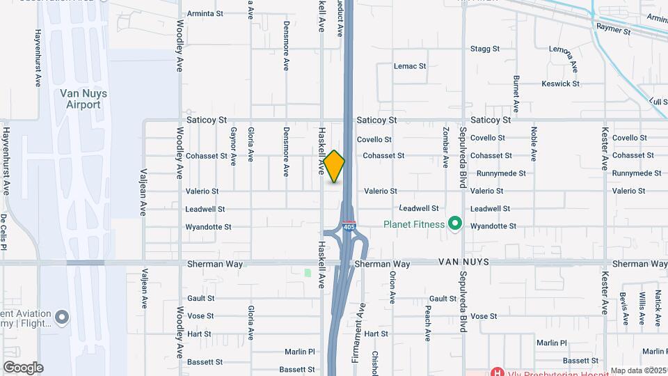 15645 Valerio St Map and Location Details