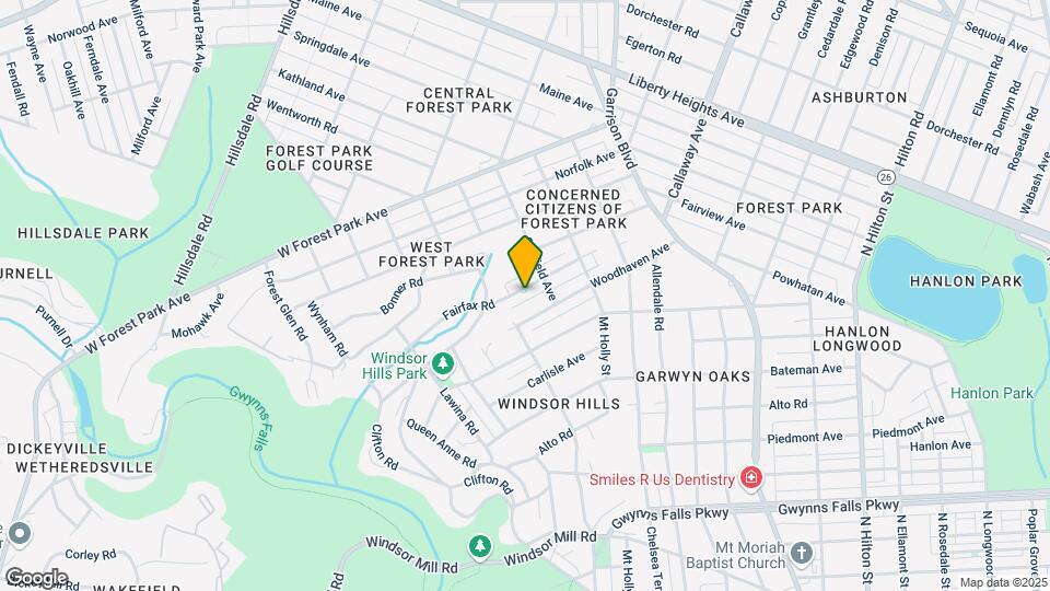 4125 Fairfax Rd Map and Location Details