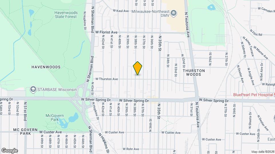 5704 N 38th St Map and Location Details