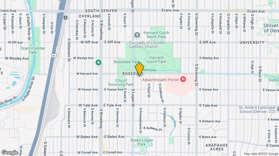 2525 S Pennsylvania St Map and Location Details