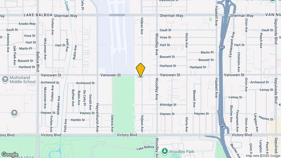 6753 Valjean Ave Map and Location Details