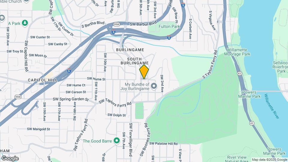 8206 SW Terwilliger Blvd Map and Location Details