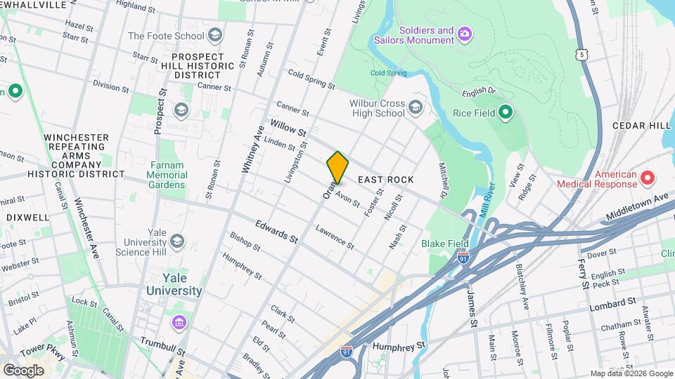 745 Orange St Map and Location Details