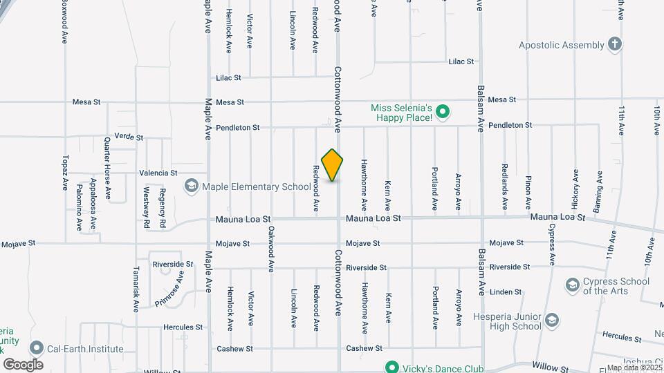 10660 Cottonwood Ave Map and Location Details