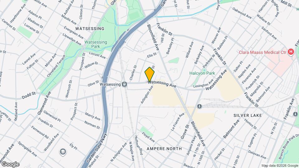 87 Watsessing Ave, Unit 2 Map and Location Details