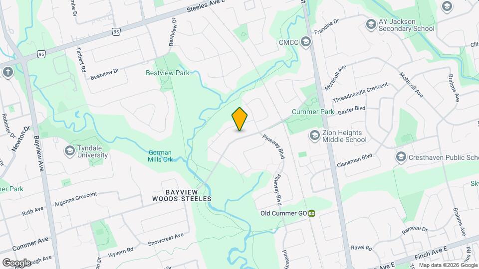 782 Cummer Ave Map and Location Details