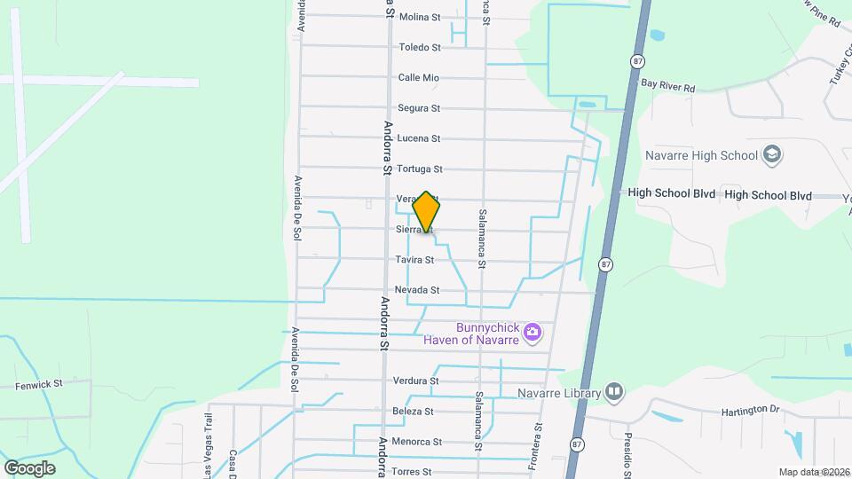 8261 Sierra St Map and Location Details