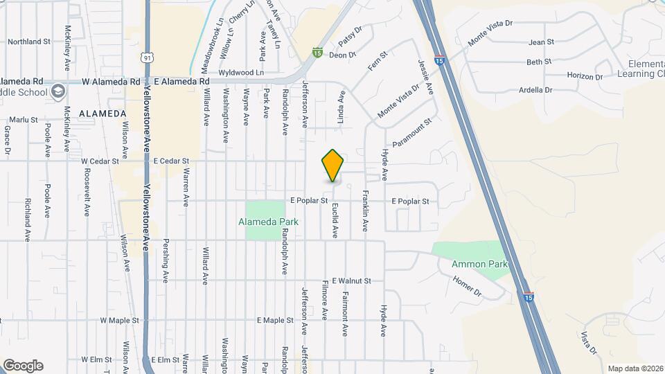 1022 E Poplar St Map and Location Details