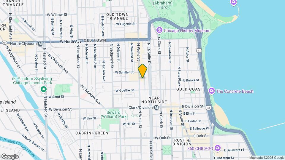 1335 N Wells St Map and Location Details