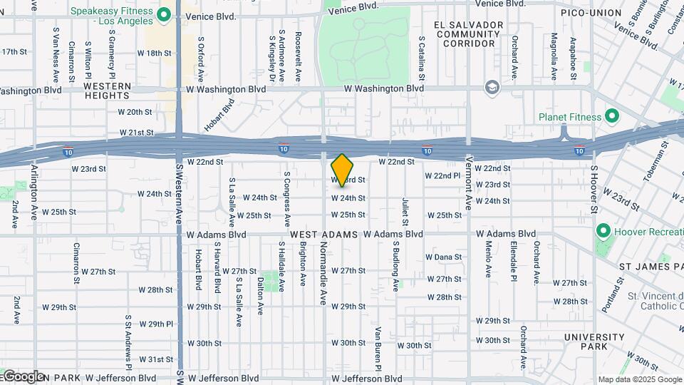 1659 West 24th Street Mapa y Detalles de la Ubicación