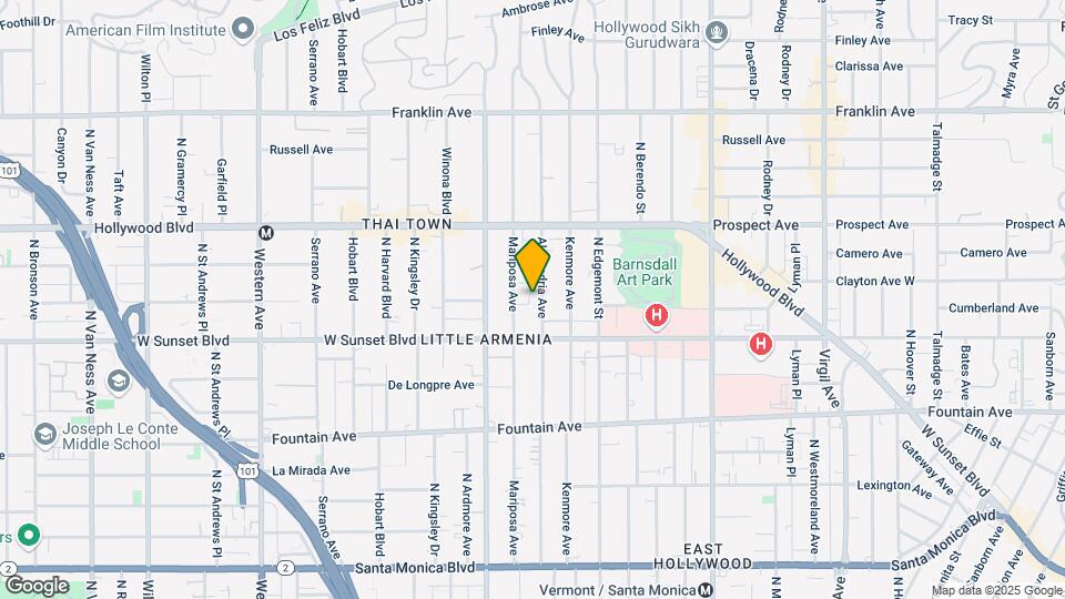 1539 N Alexandria Ave Mapa y Detalles de la Ubicación